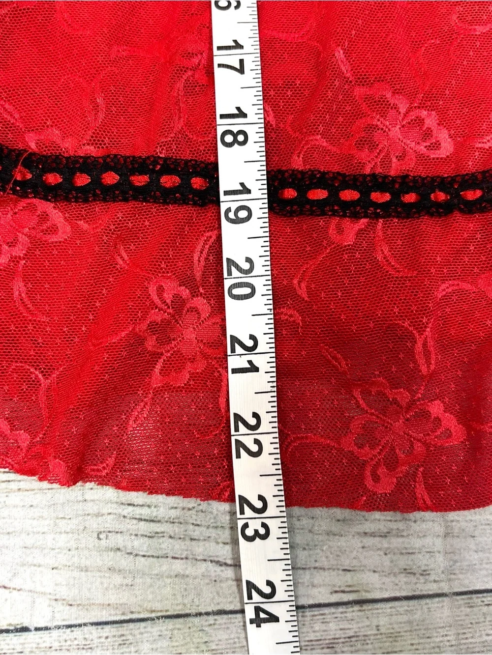 Rampage Intimates Red Black Floral Lace Babydoll Lingerie Dress Size S Y2K Fairy